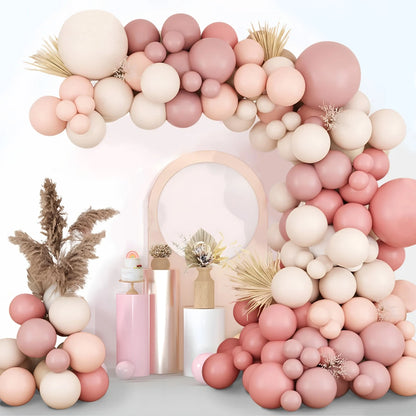 Retro Pink Pastel Macaron Balloons Garland Arch Kit