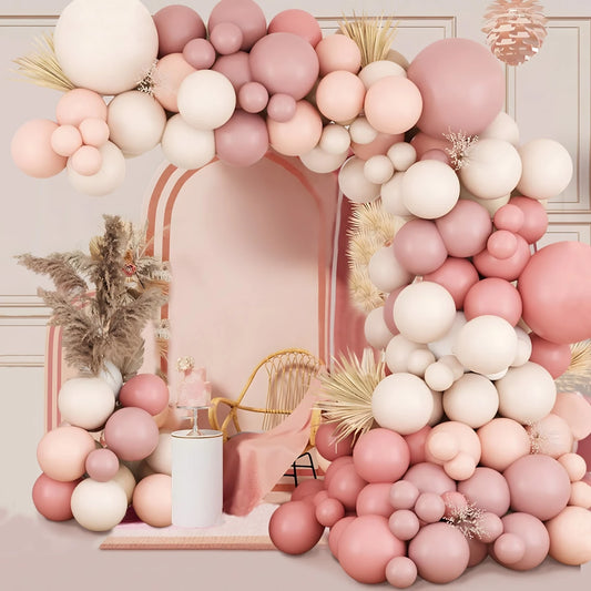 Retro Pink Pastel Macaron Balloons Garland Arch Kit
