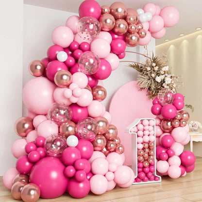 Retro Pink Pastel Macaron Balloons Garland Arch Kit