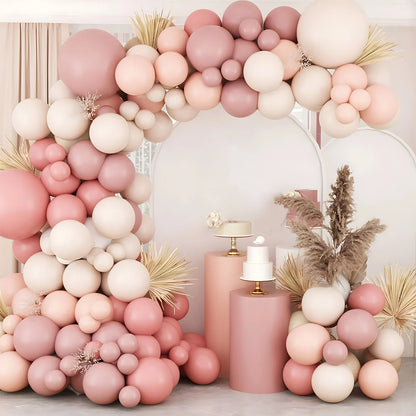 Retro Pink Pastel Macaron Balloons Garland Arch Kit