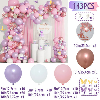 Retro Pink Pastel Macaron Balloons Garland Arch Kit