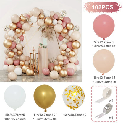Retro Pink Pastel Macaron Balloons Garland Arch Kit