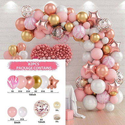 Retro Pink Pastel Macaron Balloons Garland Arch Kit