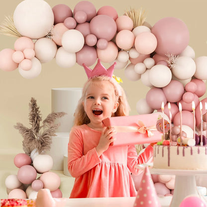 Retro Pink Pastel Macaron Balloons Garland Arch Kit