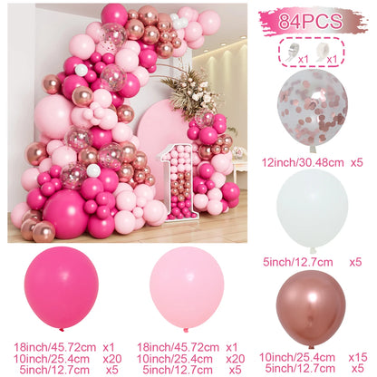 Retro Pink Pastel Macaron Balloons Garland Arch Kit