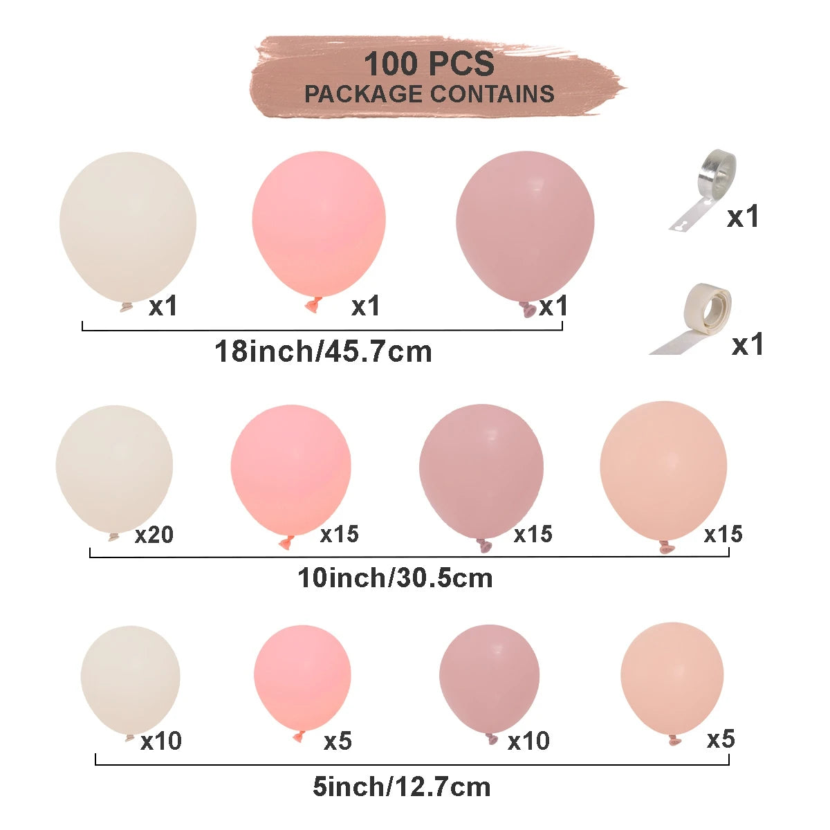 Retro Pink Pastel Macaron Balloons Garland Arch Kit