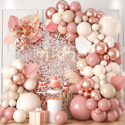 Retro Pink Pastel Macaron Balloons Garland Arch Kit