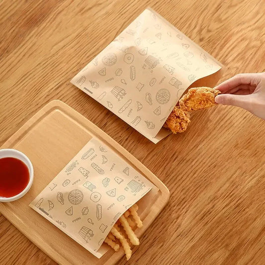 50PCS Oil Resistant Food Packaging Bag